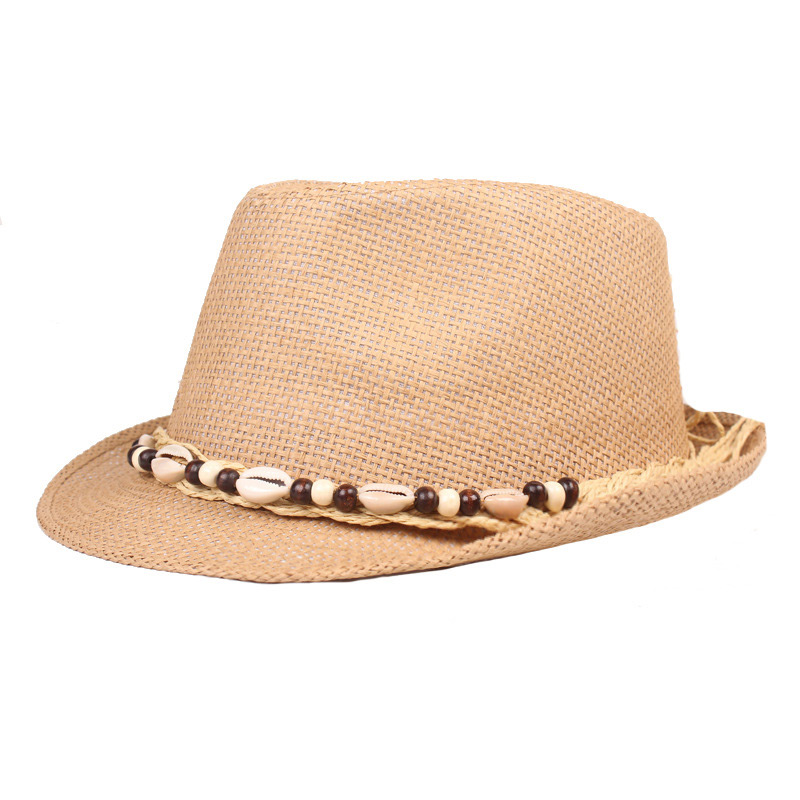 Приложение за мъжка шапка Shell Beach Sun Straw Trilby Hat